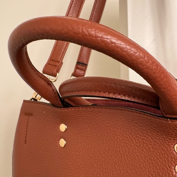 Steve Madden Chestnut Satchel with Gold Details - Picture 5 of 10